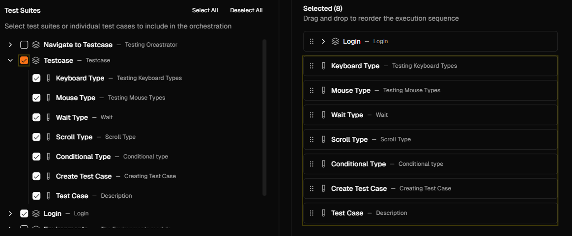 Test Selection — Orcastrator Docs