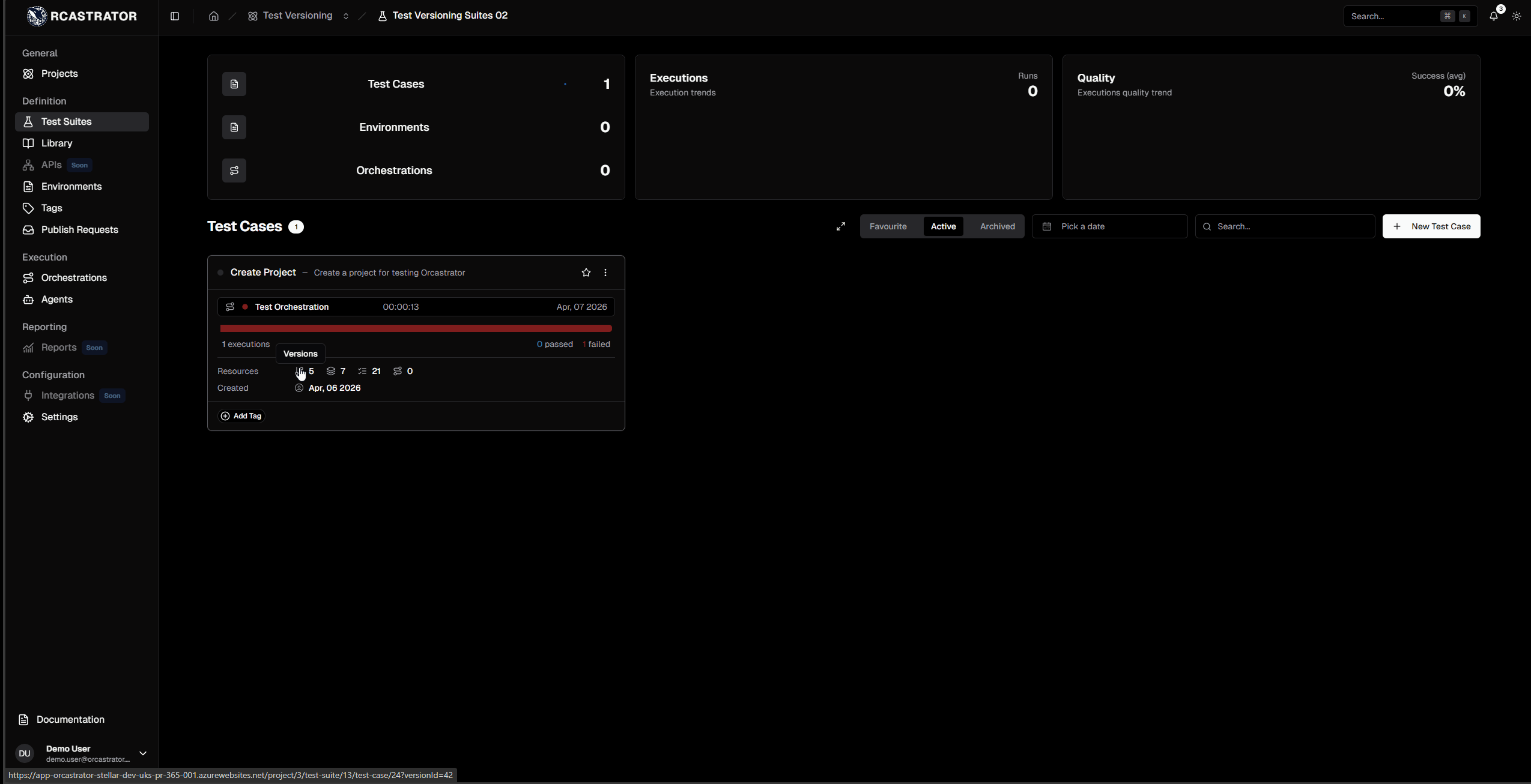 Version Test Upcoming Release - Orcastrator Docs